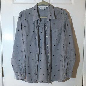 Old Navy Seersucker Cat Shirt